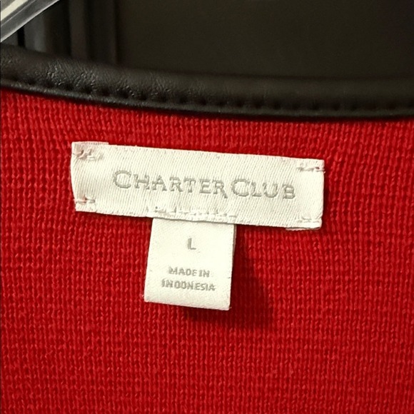 Charter Club Red and Black Warm,‎ Classy Sweater Cardigan - Picture 3 of 11